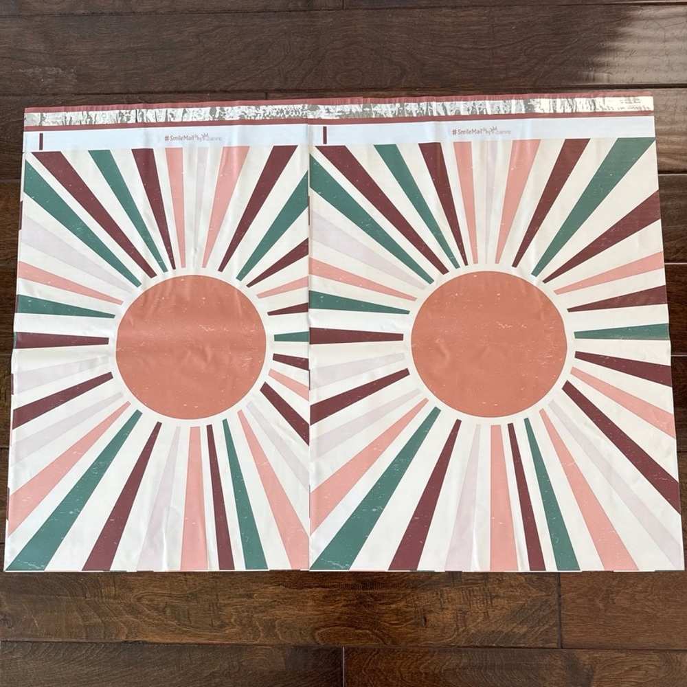 20 Pack - 19x24” XXL Beautiful Boho Sun Poly Mailers